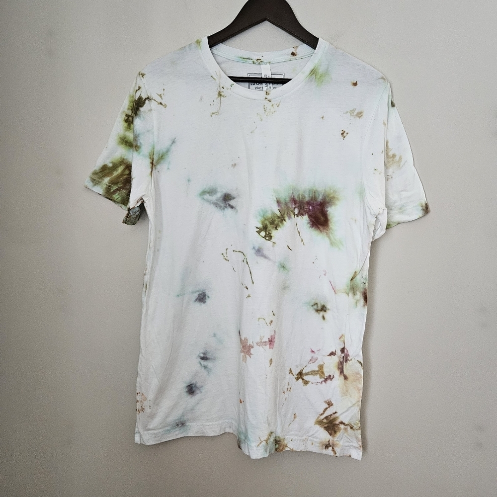 Local Beast Tie-Dye T-Shirt Bella Canvas White Unisex Mens Crewneck Cotton Large